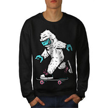 Wellcoda Monster Skateboard Mens Sweatshirt, Crazy Casual Pullover Jumper - £24.11 GBP+