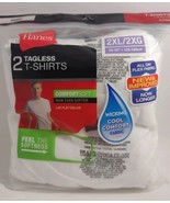T-Shirts HANES MEN TAGLESS T-SHIRTS SOLID WHITE 2 PACK SIZE 2XL (50-52&quot;)... - $269.38 MXN