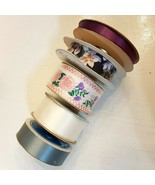 Satin Ribbon Trim Partial Spool LOT Sewing Crafts Projects Offray Pink R... - $224.47 MXN