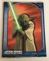 Vintage Star Wars Attack Of The Clones Trading Card #5 Yoda - $1.49