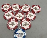 Bellagio Las Vegas World Poker Tour Set Of 10 Chip Good - $12.86