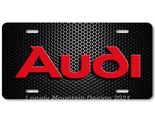 Audi Inspired Art Red on Black Mesh FLAT Aluminum Novelty Auto License T... - £14.34 GBP