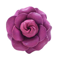 Sweet Purple Grandiflora Rose Genuine Leather Ring - £7.90 GBP