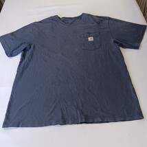 Carhartt K87 NVY Men's XL Short Sleeve Pocket Workwear Blue Cotton T-Shirt image 11