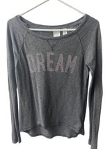 Aeropostale Gray  Womens S  T shirt Rhinestoned Dream Long sleeved Round Neck - £3.71 GBP