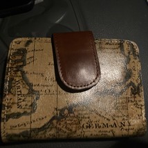 PATRICIA NASH IBERIA LADIES LEATHER WALLET EUROPEAN MAPPRINT. NEW. - $58.40