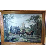 PBN Craftmaster Stage to London Horses Carriage Framed Traveling The Roy... - $113.92 CAD