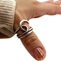 Anello per pollice con nodo Fascia in argento sterling 925 e anello di... - £10.71 GBP