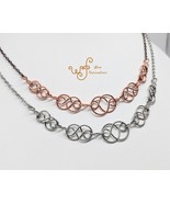 Handmade copper or stainless steel necklace: Celtic Chained Links - €23,96 EUR