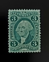 1862-71 3c U.S. Internal Revenue, Proprietary, George Washington, R18c, ... - $2.98