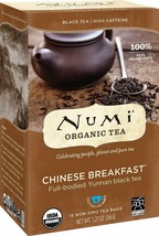 Numi Organic Tea Chinese Breakfast, 18 Count Box of Tea Bags, Yunnan Black Te... - £11.45 GBP