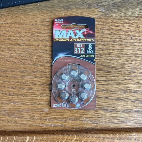 8 CVS MAX 312 Hearing Aid Batteries Factory Sealed BAT10 Exp 2/28 - $4.75