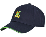 Psycho Bunny Men&#39;s Cotton Embroidered Logo Navy Baseball Cap Strapback H... - $39.99