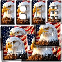 AMERICAN BALD EAGLE USA FLAG LIGHT SWITCH OUTLET WALL PLATE PATRIOTIC RO... - $8.99+