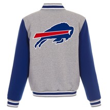 NFL Buffalo Bills  Reversible Full Snap Fleece Jacket  JHD  Embroidered  Logos - £108.56 GBP