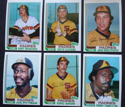 1982 Topps Traded San Diego Padres Team Set of 6 Baseball Cards - £3.92 GBP