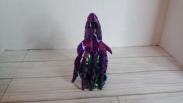 Sharktopus 3D Printed Articulated Toy With Wave Stand Purple and Black - £11.89 GBP