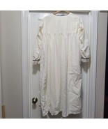 Antique 1920&#39;s Off White Cotton Handmade Hospital Gown Embroidered Women... - $137.76 CAD