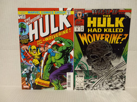HULK 181 (FACSIMILE) + WOLVERINE #1 + WHAT IF #50 - HULK KILLED WOLVERINE - $465.52 MXN