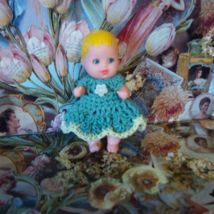 Hand Crochet Dress For Barbie Baby Krissy Or Same Size Dolls #133 - £9.40 GBP