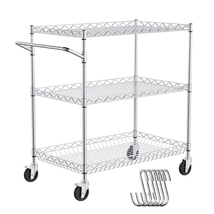 VEVOR Kitchen Cart,  with 661LBS Capacity, with 80mm Deep Basket Curved ... - $69.90
