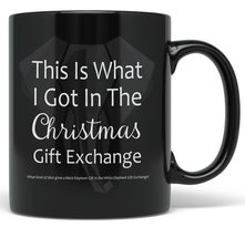 PixiDoodle Geometric Elephant Gift Exchange Coffee Mug - Christmas White Elephan - £20.49 GBP+