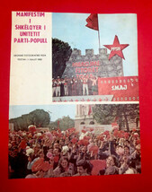 old photograph album-MANIFESTIM UNITETIT PARTI-POPULL-1 MAJ 1980-32cm x ... - £23.30 GBP