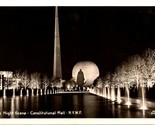 Vtg Postcard RPPC New York Worlds Fair Night Scene Constitutional Mall UNP - $14.22