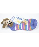 BUNDLES STRIPED POM POM PUPPY DOG SOCKS NWT GIRLS CHILD KIDS SHOE SIZE 1... - $3.95