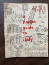 WWII Pocket Guide to Post War Culture ITALY 76 PGS; Office of Armed Forces - £19.40 GBP