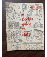 WWII Pocket Guide to Post War Culture ITALY 76 PGS; Office of Armed Forces - $33.78 CAD