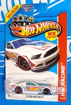 Hot Wheels New For 2013 HW Race Team #106 &#39;13 Ford Mustang GT White w/ 5SPs - £6.32 GBP