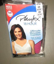 PLAYTEX~42D~4693~Basic Signature Berry 18 Hour Original Comfort Strap Bra PINK - £14.93 GBP