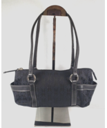 Y2K Fossil Jacquard Logo Baguette Womens Purse Shoulder Bag Retro Black  - €29,66 EUR
