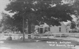 President Hoover Birthplace Home West Branch Iowa 1950s RPPC Real Photo postcard - £6.22 GBP