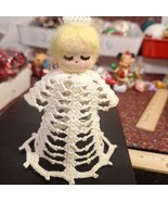 vintage crocheted blonde woman tree topper - $6.16 CAD