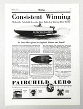 1928 Print Ad Fairchild Aero Racing Boats Fairchild Airplane Corp New York,NY - £15.38 GBP