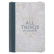 Christian Art Gifts Classic Journal With God All Things Possible Mathew 19:26 Bi - £13.11 GBP