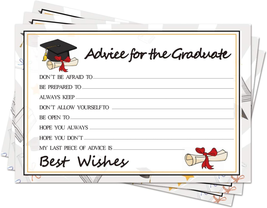 Graduation Wish Cards - 50Pcs High School or College Graduation Advice Cards Sup - £16.32 GBP