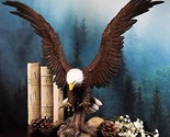 Ebros Large Rocky Mountain Bald Eagle Descending on Prey Statue Decor Fi... - $94.95