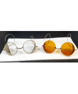2 Vintage WWII Era WILSON Metal Driving Googles Eyeglasses - £140.16 GBP