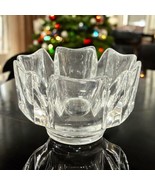 Orrefors Crystal Bowl Corona By Lars Hellsten Art Glass Sweden 6 Petals ... - $445.14 MXN