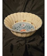 Certified International Fluted Blue Floral Center 11&quot; Scalloped Serving ... - $476.86 MXN