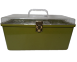 Vintage Wilson Mfg. Wil-hold Plastic Sewing Box Avocado Green with Tray,... - $14.55