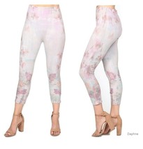 M. Rena Beautiful Summer Designs Seamless Tummy Tuck Capri Leggings - £15.57 GBP+