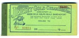 Jersey Gold Creameries $4.00 Coupon Book Shreveport Louisiana 1930's Cin... - $17.80