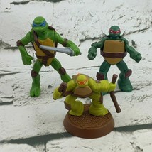 TMNT Teenage Mutant Ninja Turtles Lot Of 3 Figures Viacom - £11.79 GBP