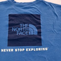 The North Face AX3T377 Men's Box NSE Blue Cotton Long Sleeve T-Shirt Size Medium image 3
