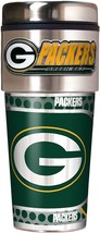 Green Bay Packers Metallic Travel Tumbler Stainless Steel 16oz - £19.33 GBP