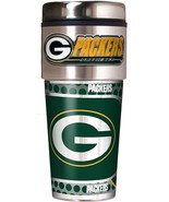 Green Bay Packers Metallic Travel Tumbler Stainless Steel 16oz - $34.28 CAD